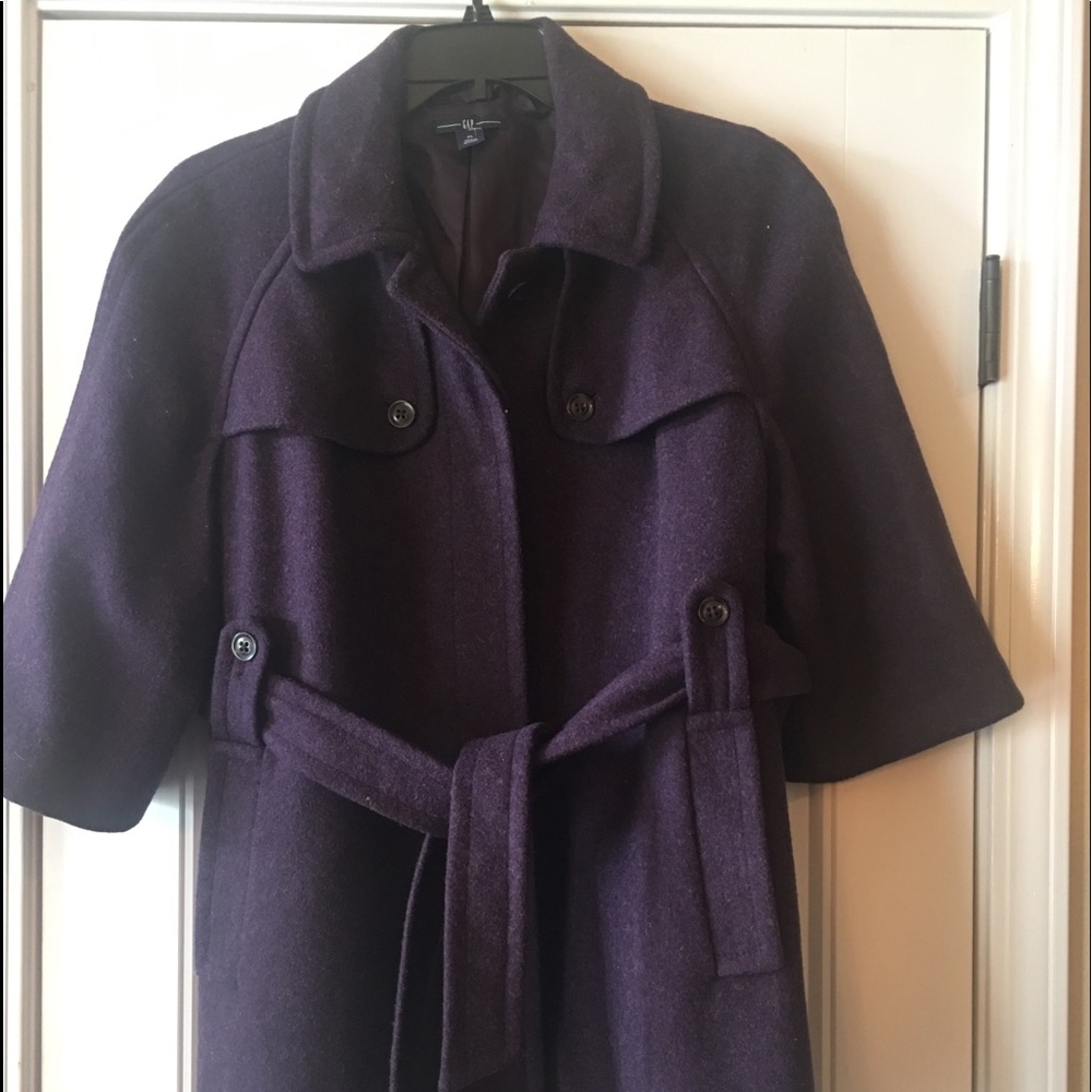 Purple wool coat
